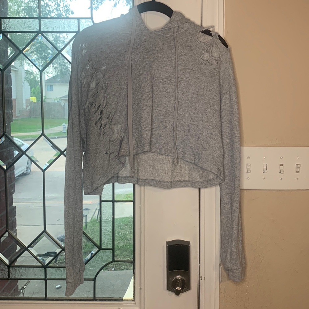 Gray cropped jacket